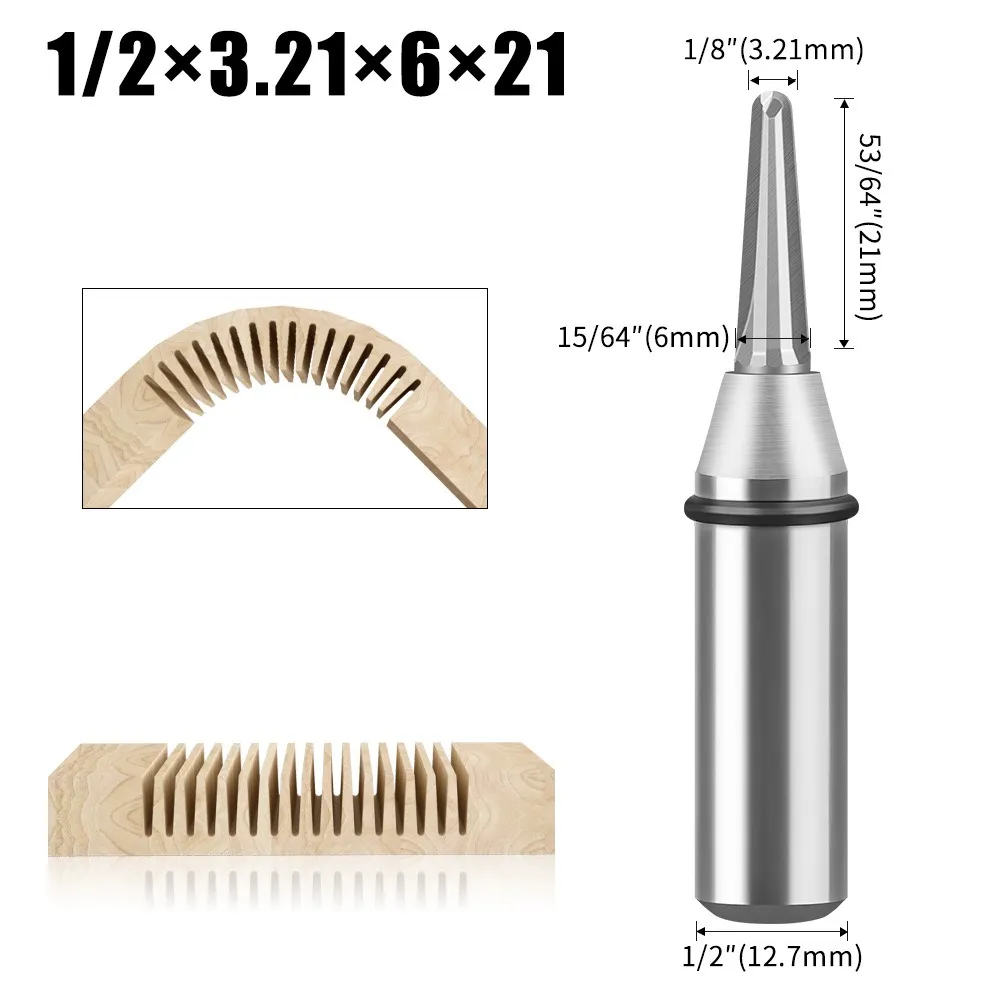 [65949] Fresa TCT Conico P/ Mueble Curvo 1/2*3.21*21Mm