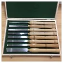 Juego De Cincel para Torno 8Pcs mango madera