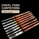 Juego De Cincel para Torno 8Pcs mango madera