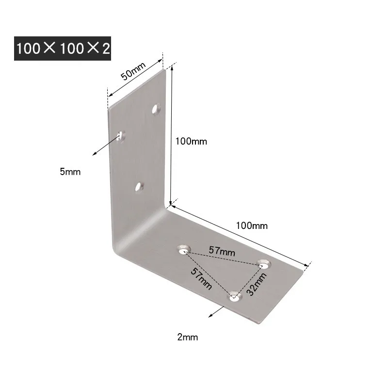 [66077] Soporte angulo 100*100mm inox