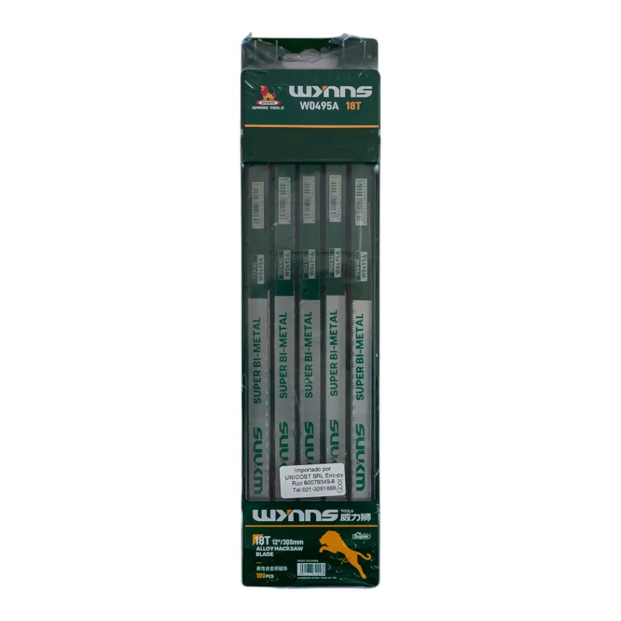 [W0495A] Hoja De Sierra Metal 18Dpp 300Mm 1Pc Wynns