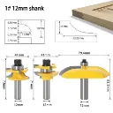 Fresa Para Puerta N1 V12Mm Juego 3Pc