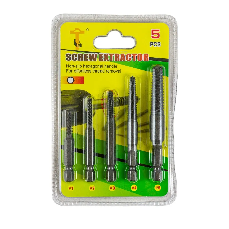 [66171] Juego Extractores De Tornillos 5Pcs